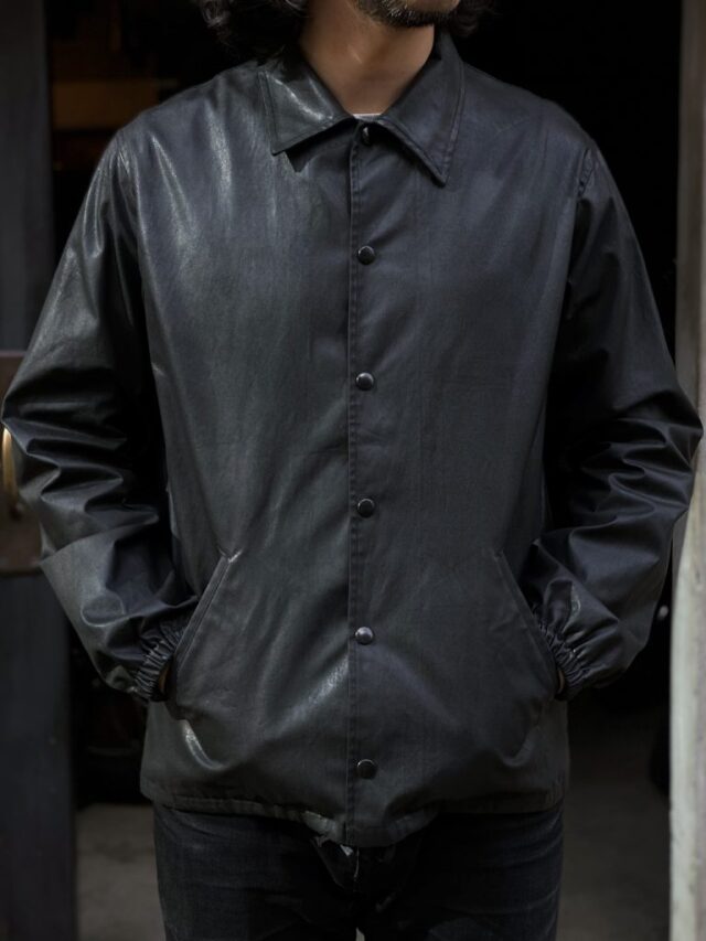 サイズ42addict clothes waxed cotton coach jacket