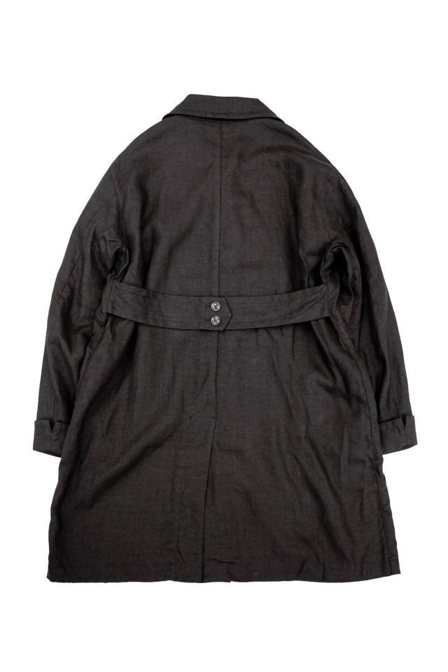 Django Atour classic artisanal heavylinen coat / black