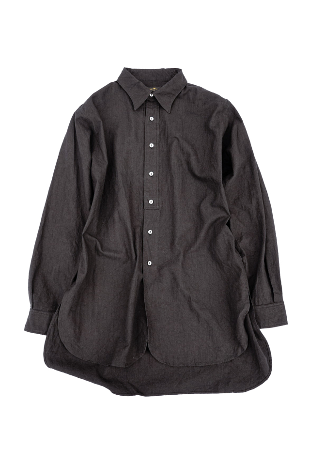 Django Atour classic linencotton tailor shirt / black