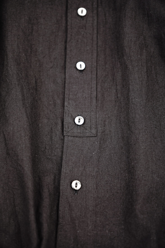 Django Atour classic linencotton tailor shirt / black