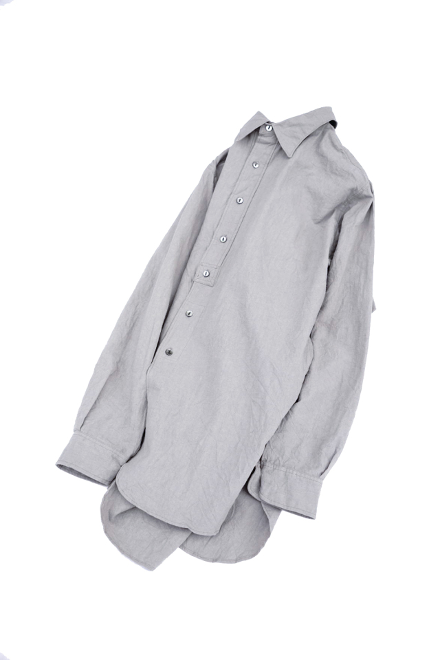 Django Atour classic linencotton tailor shirt / grey