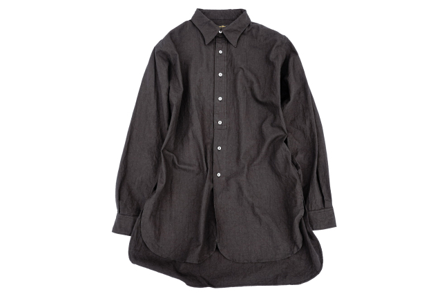 Django Atour classic linencotton tailor shirt / black