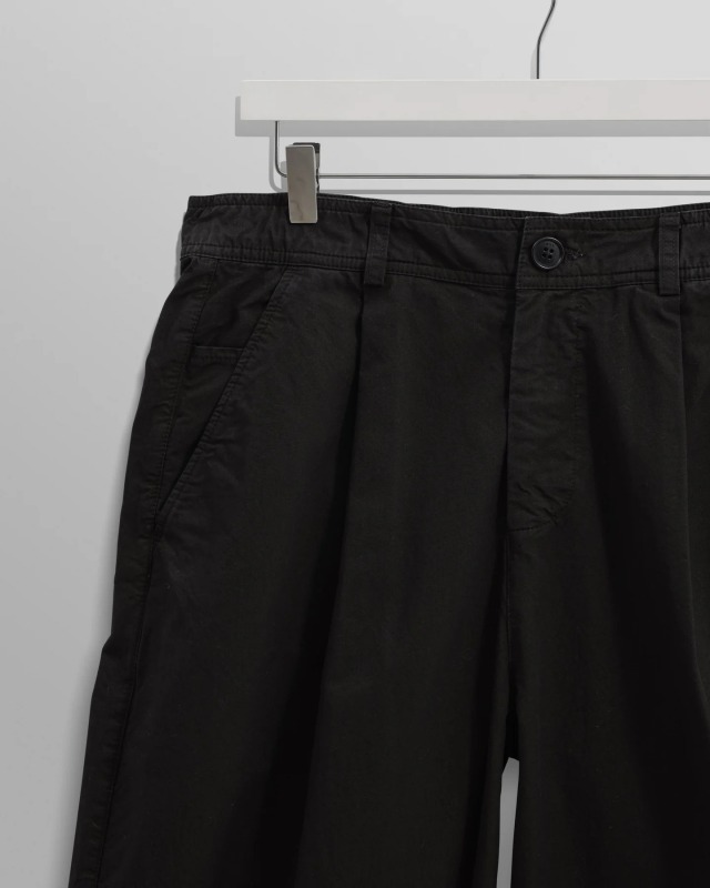 wax london Denali - Washed Black Carpenter Cotton Trousers