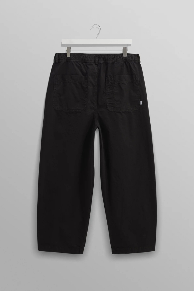 wax london Denali - Washed Black Carpenter Cotton Trousers