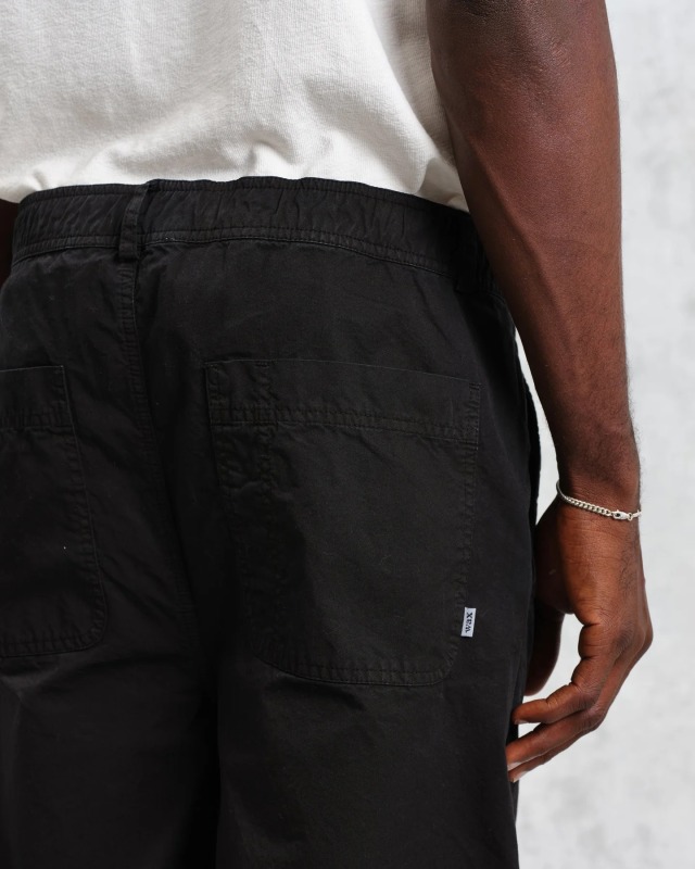 wax london Denali - Washed Black Carpenter Cotton Trousers