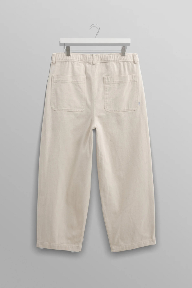 wax london Denali - Ecru Carpenter Denim Trousers