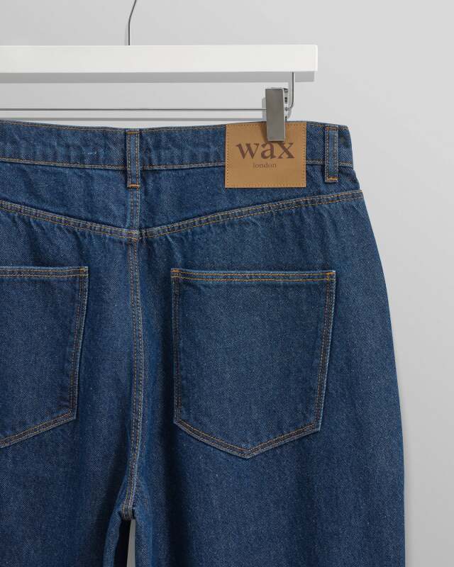 wax london Felix - Dark Wash Loose Fit Denim Jeans